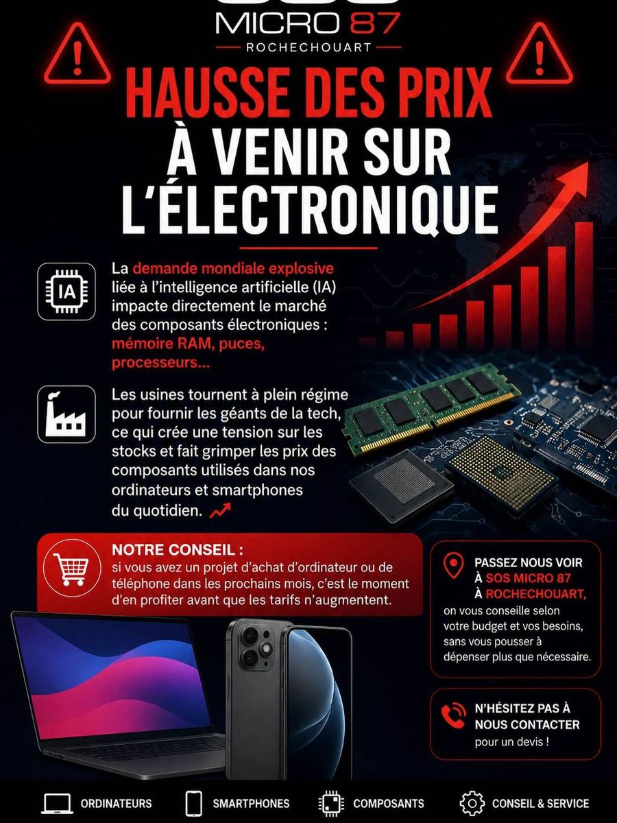 Hausse des prix à venir sur l'électronique : ce qu'il faut savoir