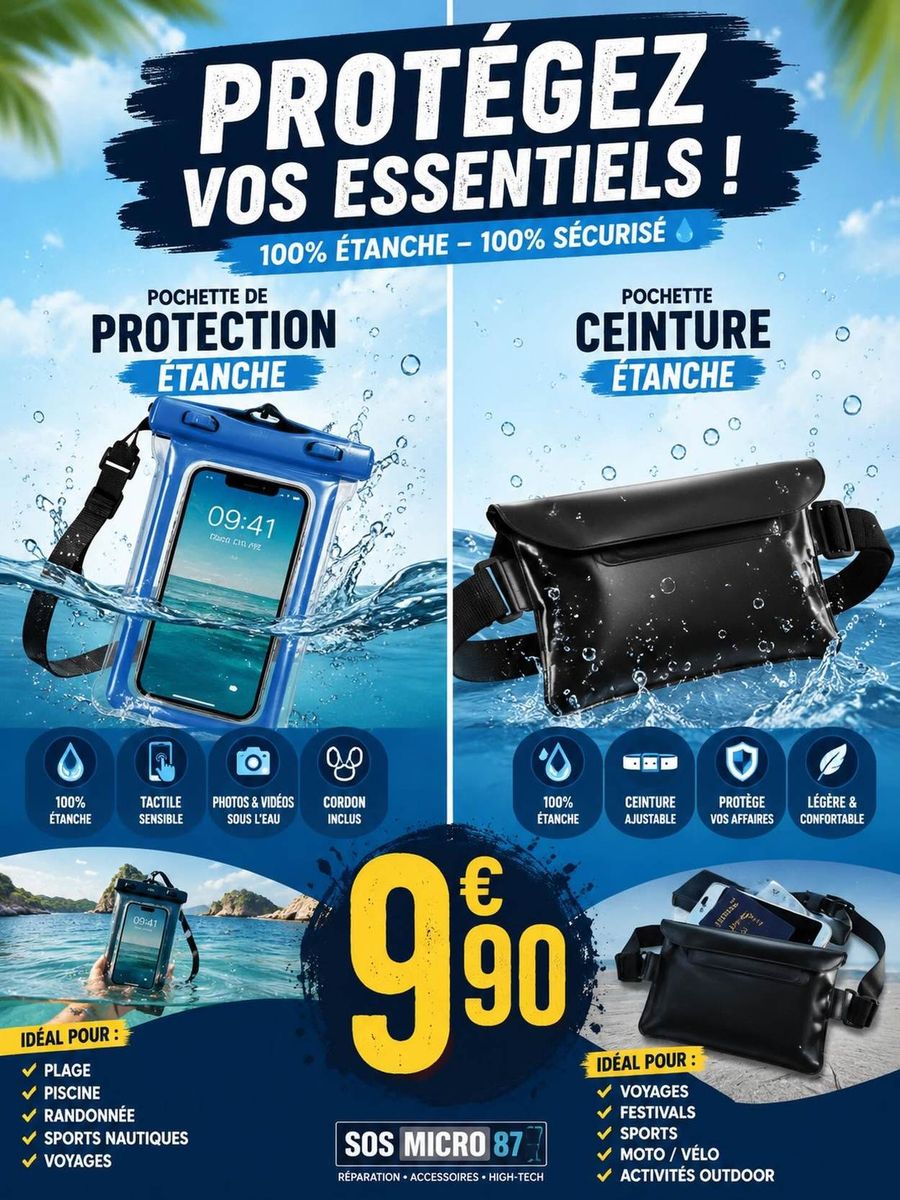 Pochettes étanches pour smartphone : protégez vos affaires cet été à 9,90 €